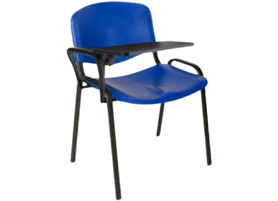 Chaise-empilable-plastique-avec-tablette-rabattable
