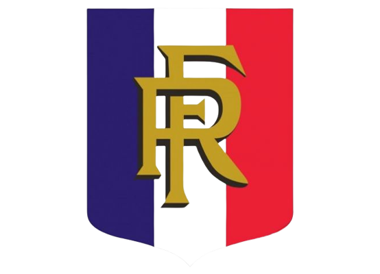Ecusson porte-drapeaux tricolore RF