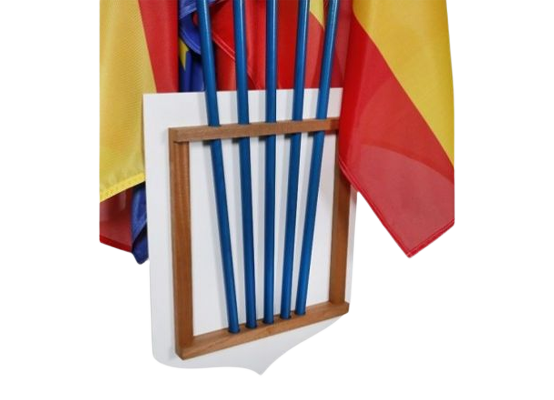 Ecusson porte-drapeaux tricolore RF et palmes