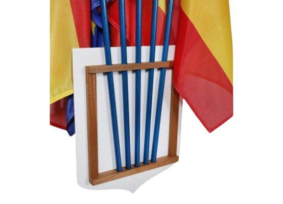 Ecusson porte-drapeaux tricolore personnalisable liberté-égalité-fraternité exemple