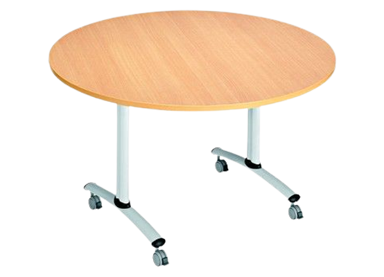 Table basculante ronde 120 cm mélaminé