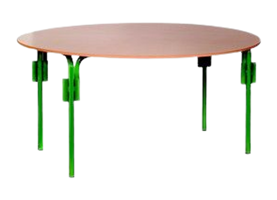 Table de mairie ronde vert