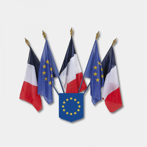 Ecusson porte-drapeaux Union Européenne