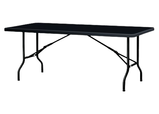 Table Pliante Plastique Plateau Noir 183 X 76 Cm