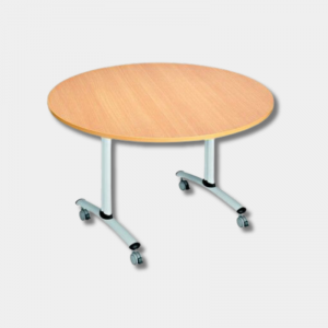 Table basculante ronde 120 cm mélaminé