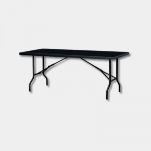 Table pliante polypro 183x76 plateau noir